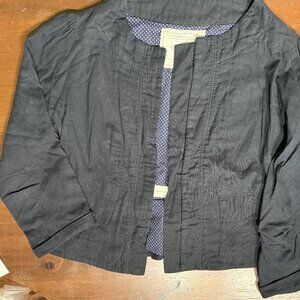 Cartonnier Black Jacket with Polka Dot Lining Women Size 12